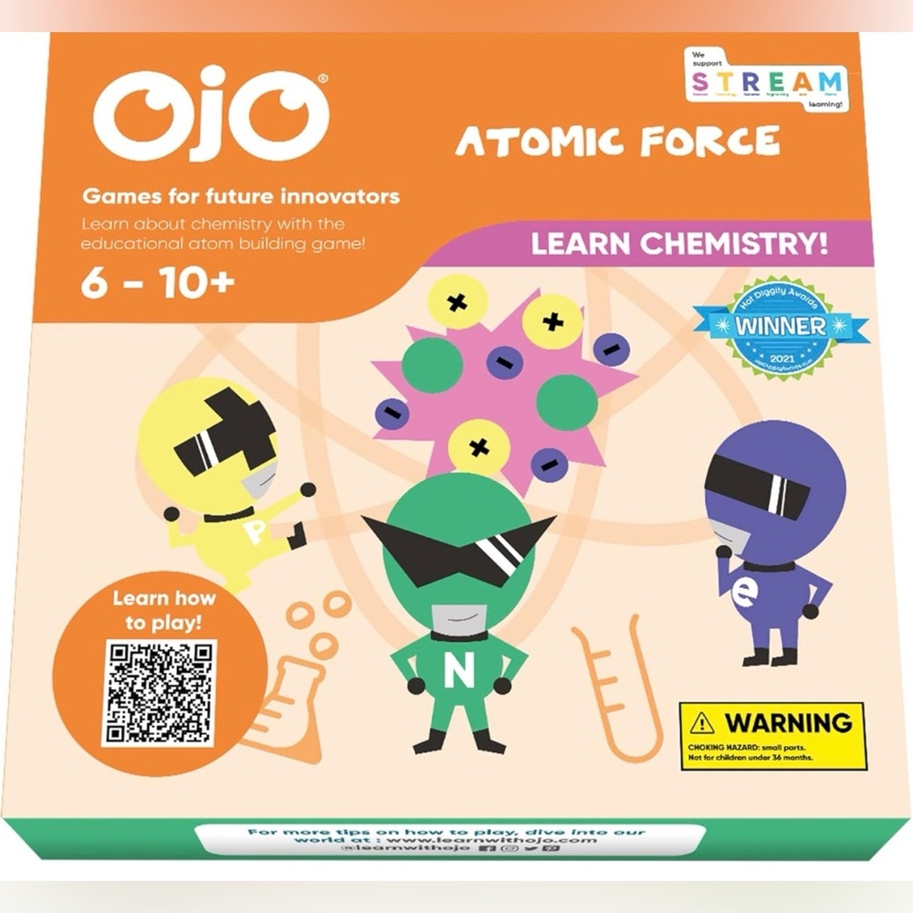 ATOMIC FORCE Game - OJO STREAM Learning-Moms Choice 6-10 + Chemistry Sealed NEW